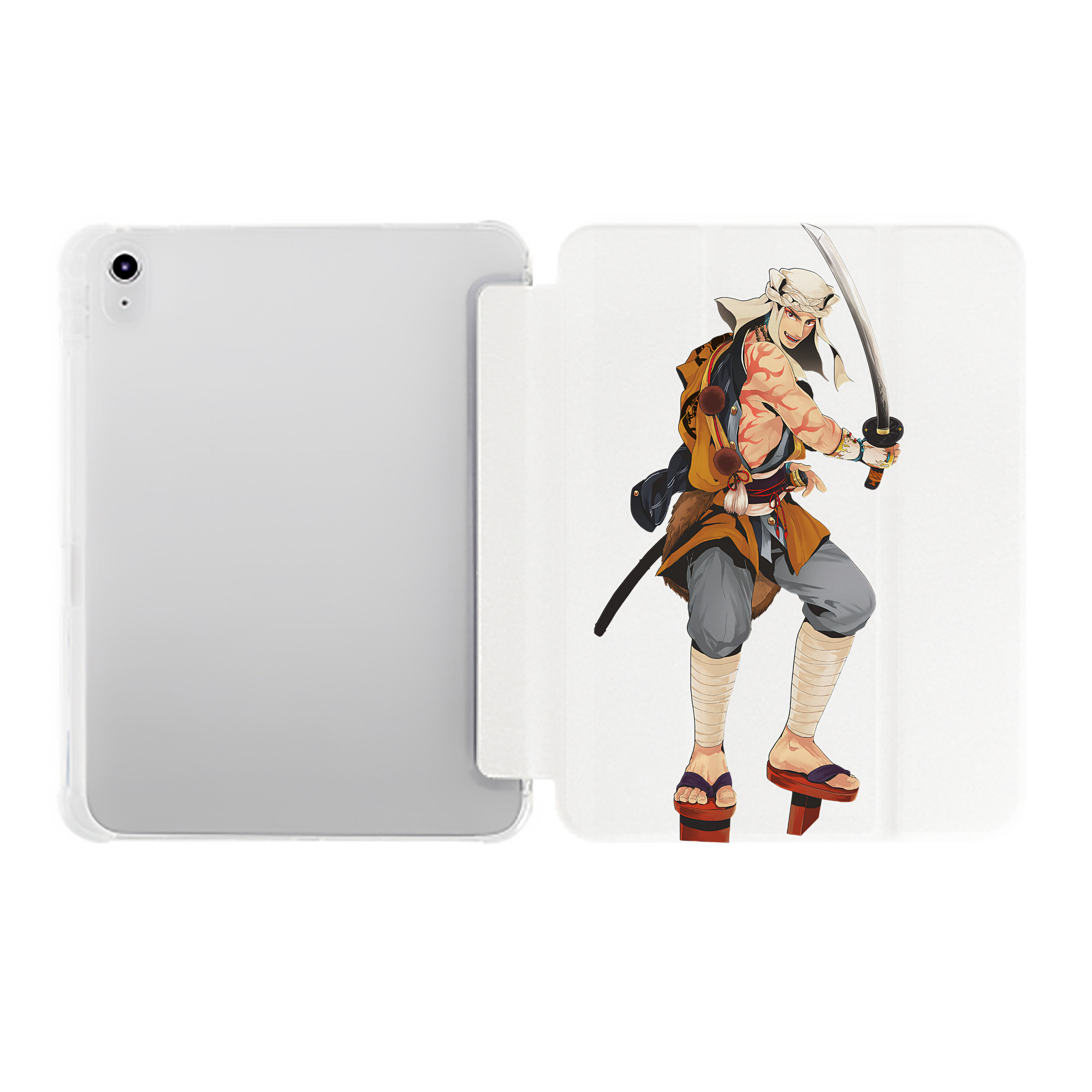 （画像用） 刀剣乱舞 Touken Ranbu IPad ケース ペン収納付き 三つ折りスタンド PUレザー×シリコン 対応機種9.5/10.5/10.9インチ